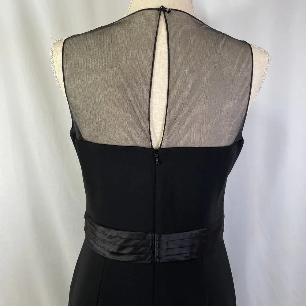 Badgley Mischka Black Formal Maxi Dress Size 8 Black Tie Party Gala Ball Evening - Picture 4 of 16